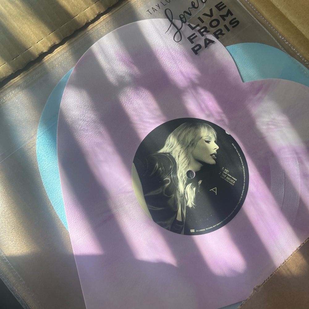 Lover LIVE FROM PARIS - Taylor Swift Heart Shaped Vinyl